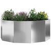 vidaXL Jardinera Plateado 90 x 90 x 35 cm Acero Galvanizado