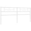 vidaXL Cabecero de repuesto de metal blanco 193 cm
