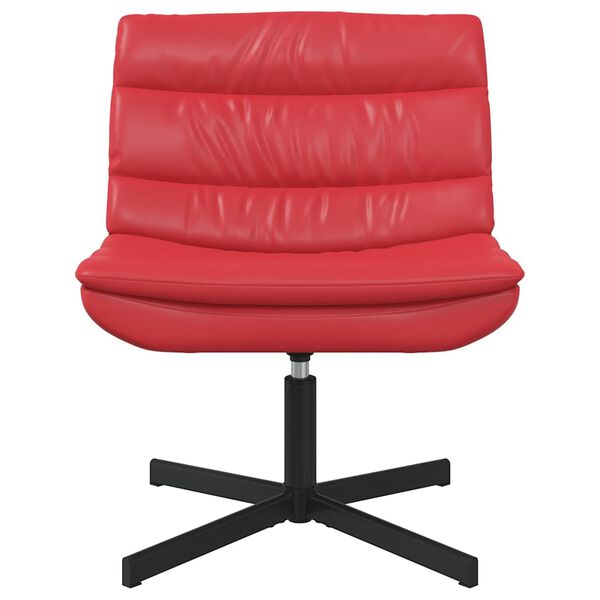 vidaXL Silla giratoria Rojo 63 x 75 x 76 cm PU
