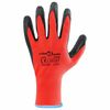 vidaXL Guantes de Trabajo 12 pcs Rojo y Negro 9 / l