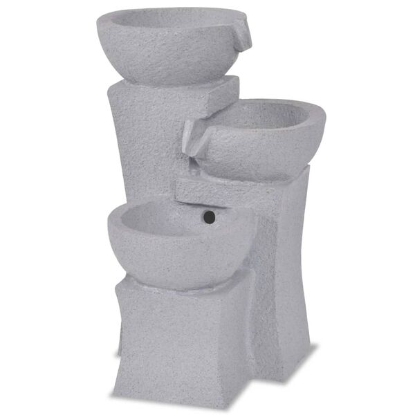 vidaXL Fuente de agua de interior con LED de poliresina