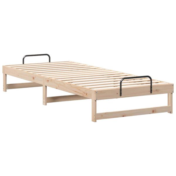 vidaXL Estructura de cama Marr&oacute;n 80 x 220 cm Madera de pino macizo