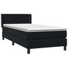 vidaXL Cama box spring con colch&oacute;n cuero sint&eacute;tico negro 90x210 cm