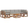 vidaXL Conjunto de sof&aacute;s de exterior 8 pcs Gris Natural y Claro