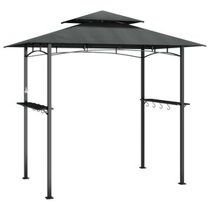 vidaXL Cenador barbacoa estante lateral acero antracita 240x150x243 cm