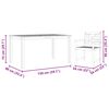 vidaXL Conjunto de Comedor de Jard&iacute;n 5 pcs Marr&oacute;n