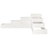 vidaXL Jardinera 4 niveles madera maciza pino blanca 106x104,5x36 cm