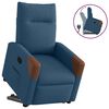 vidaXL Sill&oacute;n reclinable elevable tela azul