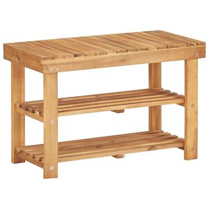vidaXL Estanter&iacute;a de zapatos de madera maciza de acacia 70x32x46 cm