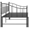vidaXL Estructura sof&aacute; cama extra&iacute;ble sin colch&oacute;n metal negro 90x200cm