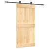 vidaXL Puerta Corredera 100 x 210 cm Natural y negro