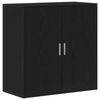 vidaXL Aparador Roble Negro 79 x 38 x 80 cm Madera de ingenier&iacute;a