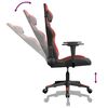 vidaXL Silla gaming de masaje cuero sint&eacute;tico negro y rojo