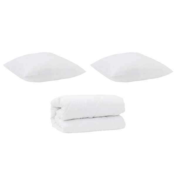 vidaXL Edredón con almohada 3 pcs Microfibra