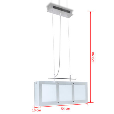 Lámpara de techo colgante de vidrio, para el comedor, 3 x E14