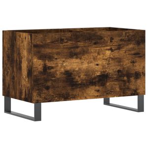 vidaXL Mueble discos madera contrachapada roble ahumado 74,5x38x48 cm