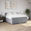 vidaXL Cama box spring con colch&oacute;n tela gris claro 180x200 cm