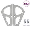 vidaXL Bisagra de caj&oacute;n flip 12 uds. Plateado 235 x 155 x 30 mm Hierro