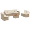 vidaXL Set de sof&aacute;s de jard&iacute;n 9 pzas con cojines rat&aacute;n sint&eacute;tico beige
