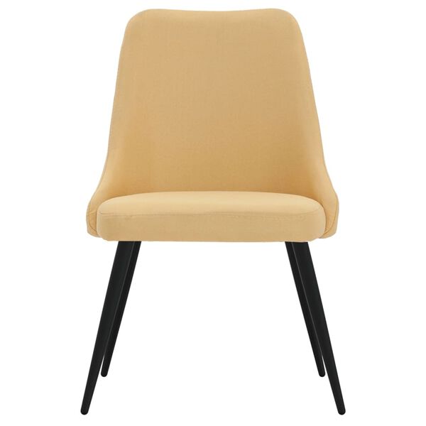 vidaXL Sillas de comedor 4 unidades tela amarillo
