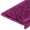 vidaXL Alfombrillas para escaleras 10 unidades 65x21x4 cm violeta borde rectangular