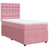 vidaXL Cama box spring con colch&oacute;n terciopelo rosa 80x200 cm