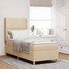 vidaXL Cama tipo Box Spring con colch&oacute;n Crema 80 x 200 cm tela