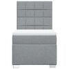 vidaXL Cama box spring con colch&oacute;n tela gris claro 100x200 cm