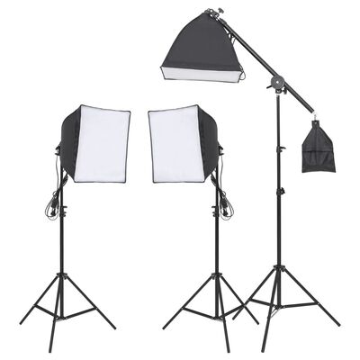 vidaXL Kit de estudio fotográfico con set de luces