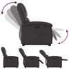 vidaXL Sillón reclinable eléctrico pie cuero auténtico marrón oscuro