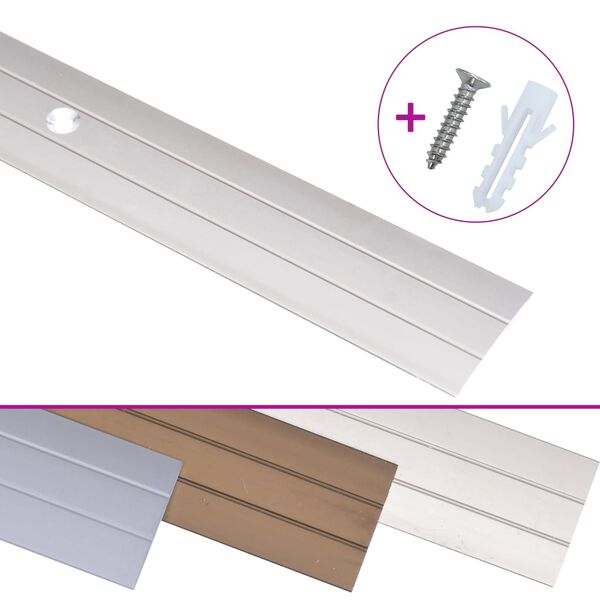 vidaXL Perfiles de suelo 5 unidades aluminio dorado 134 cm