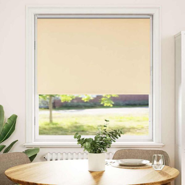 vidaXL Estor Enrollable Opaco Beige 115x130 cm Tela Ancho 110,7 cm