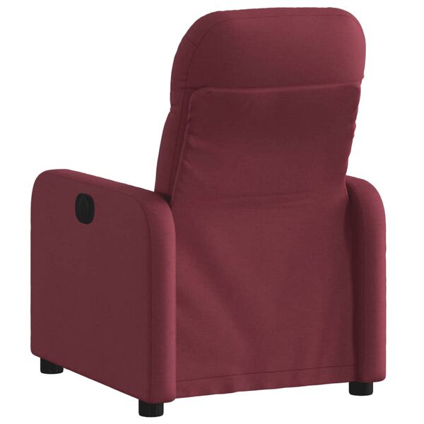 vidaXL Sill&oacute;n reclinable de tela rojo tinto