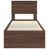 vidaXL Estructura de cama Roble Marr&oacute;n 75 x 190 cm Madera Ingenieril