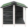 vidaXL Caseta para perros madera maciza de pino gris 96x87x80,5 cm