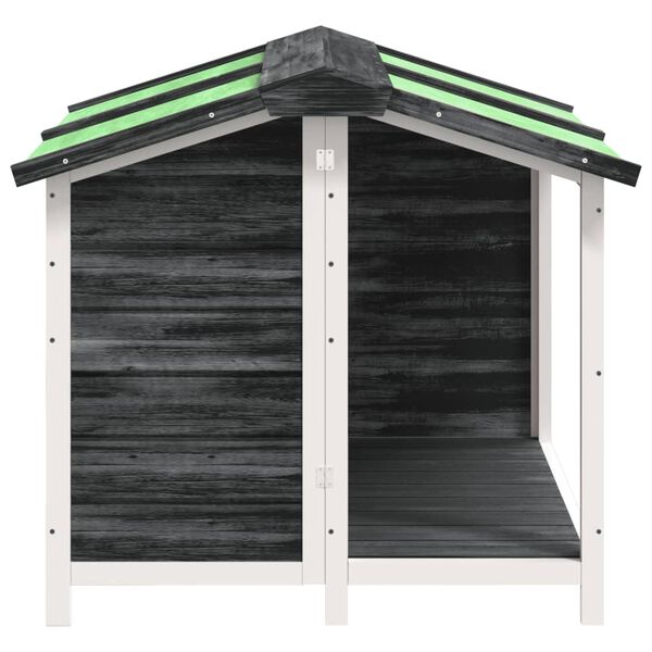 vidaXL Caseta para perros madera maciza de pino gris 96x87x80,5 cm