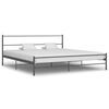 vidaXL Estructura de cama sin colch&oacute;n metal gris 200x200 cm