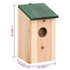 vidaXL Casa para p&aacute;jaros 10 unidades madera maciza de abeto 12x12x22cm
