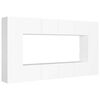 vidaXL Set de muebles de sal&oacute;n TV 8 piezas madera de ingenier&iacute;a blanco