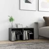 vidaXL Mesitas de noche 2 uds contrachapada gris brillante 40x30x40 cm