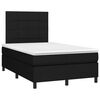 vidaXL Cama box spring con colch&oacute;n LED tela negro 120x200 cm