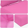 vidaXL Coj&iacute;n para sof&aacute; de exterior 3 pcs Rosa Poli&eacute;ster