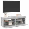 vidaXL Muebles de TV 2 uds con luces LED gris Sonoma 60x35x40 cm
