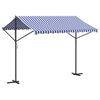 vidaXL Toldo de pie tela y acero azul y blanco 300x300 cm