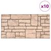 vidaXL Paneles de pared 3D dise&ntilde;o de ladrillo 10 uds EPS beige