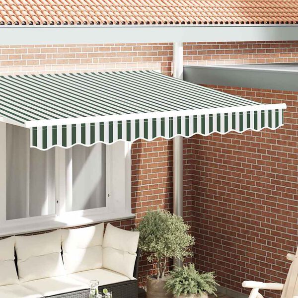 vidaXL Valance de toldo Verde y 580 x 20 cm Lona
