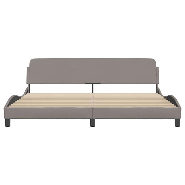 vidaXL Estructura de cama Dover tela gris taupe 200x200 cm