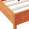 vidaXL Estructura de cama sin colch&oacute;n madera maciza marr&oacute;n 90x190 cm