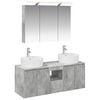 vidaXL Juego de Muebles de Ba&ntilde;o 4 pcs Gris Hormig&oacute;n