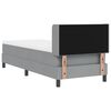 vidaXL Cama tipo Box Spring Gris Claro 200 x 80 cm Poli&eacute;ster